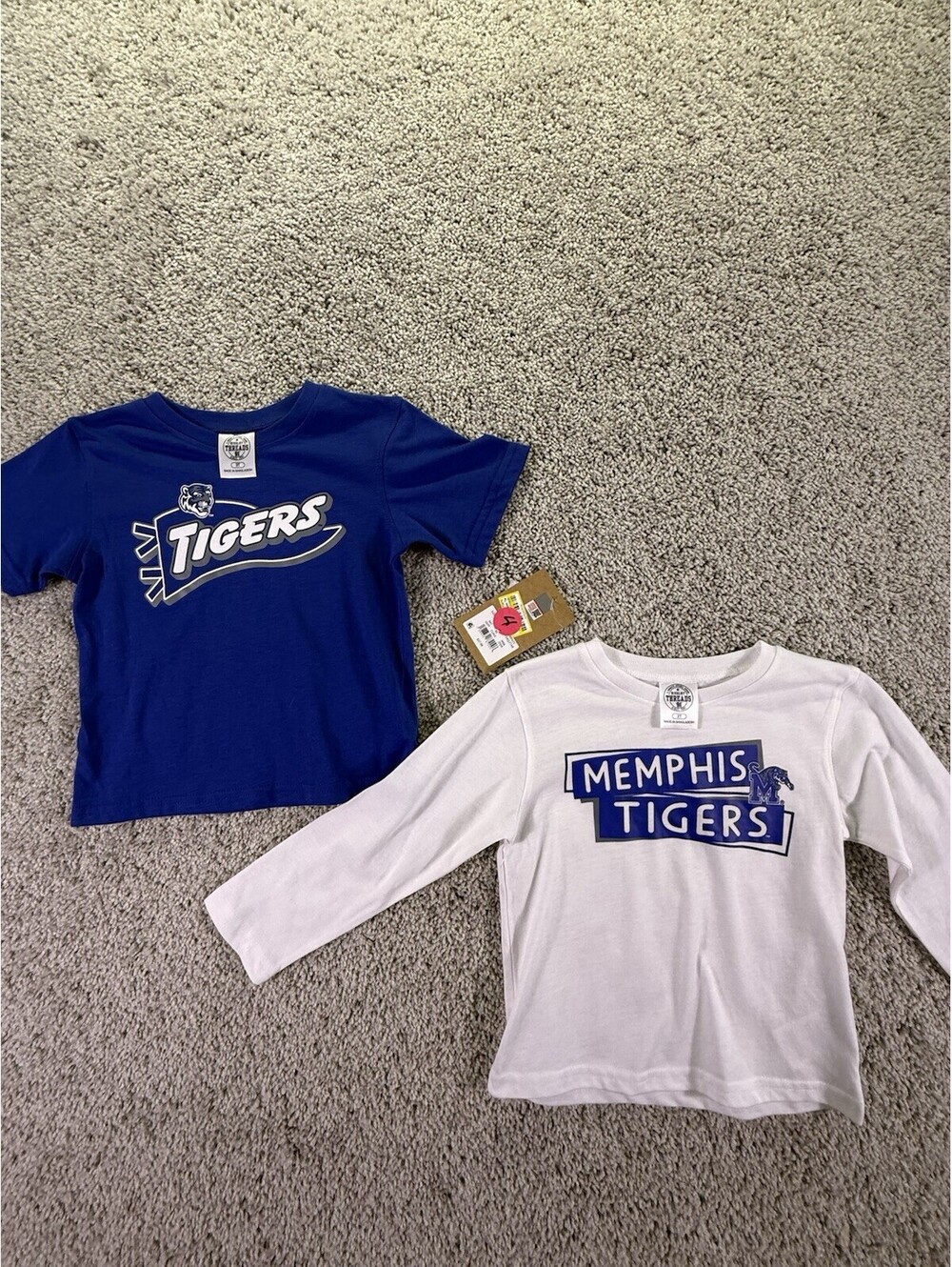 NWT Youth Memphis Tigers T Shirts 2 Total 1 Blue 1 White Size 3T